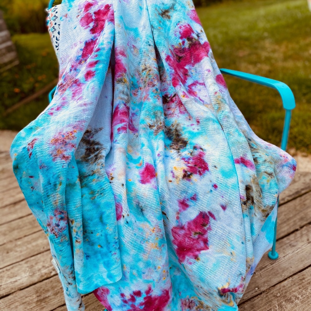 Hand Dyed Thermal Blanket